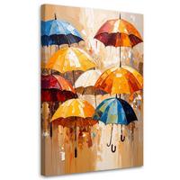 LEINWANDBILD Abstraktion 80x120cm - Multicolor, Textil (80/120cm) - Feeby