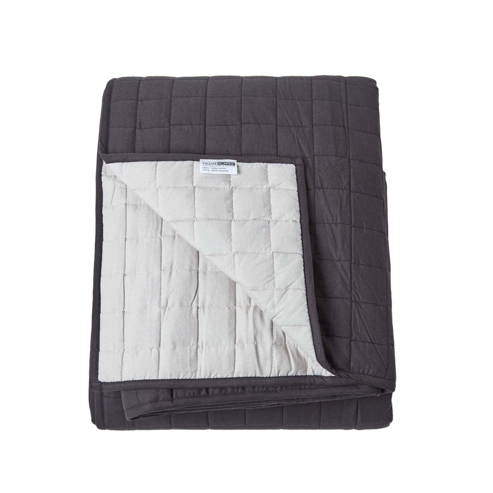 TAGESDECKE gesteppt mit Wende-Design, 150/200 cm - Schwarz, Textil (150/200cm) - Homescapes