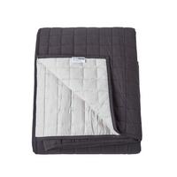 TAGESDECKE gesteppt mit Wende-Design, 200/200 cm - Schwarz, Textil (200/200cm) - Homescapes