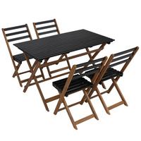 SITZGRUPPE Braun, Schwarz - Schwarz/Braun, Holz - MCW