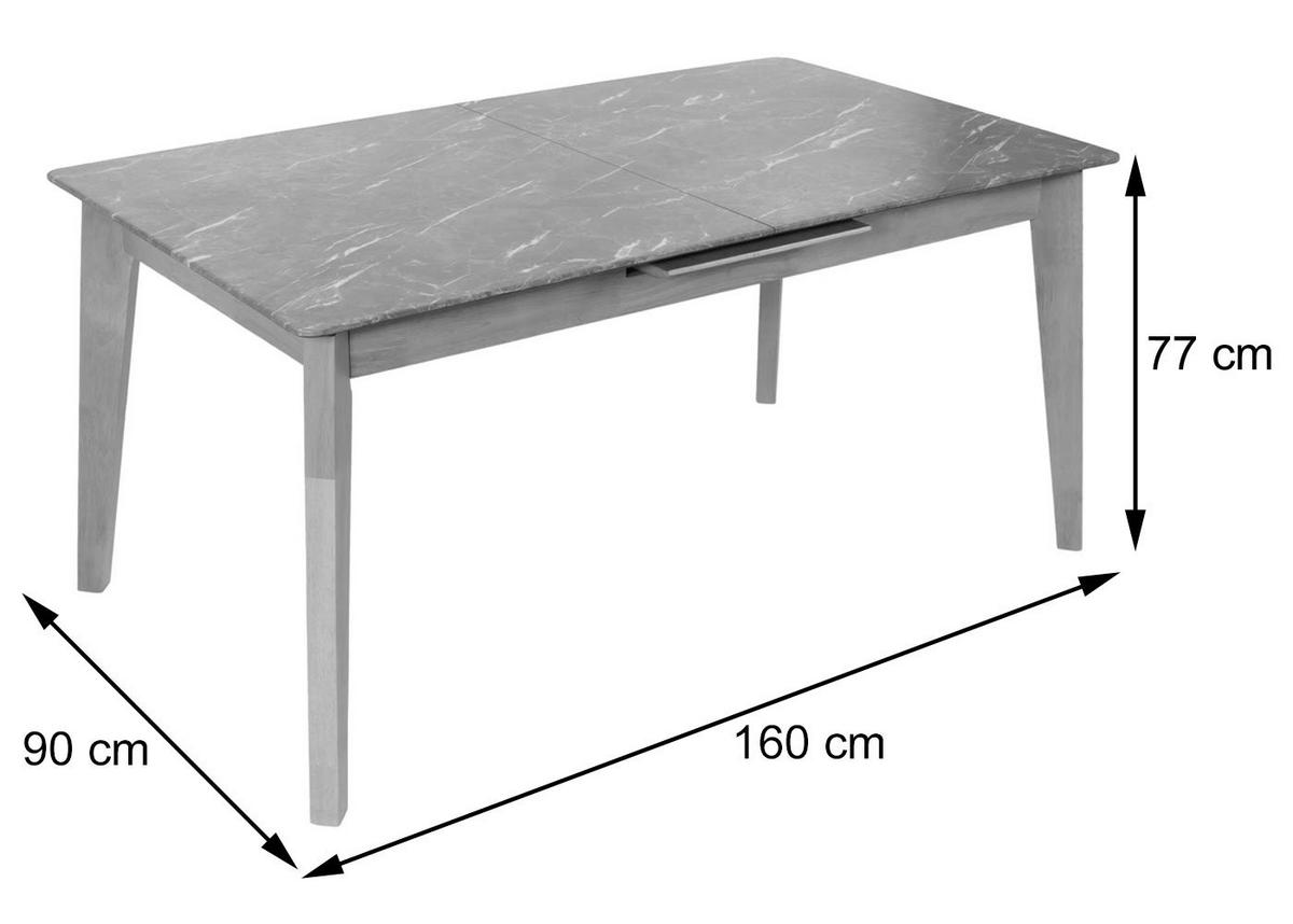 ESSZIMMERTISCH rechteck Grau - Braun/Grau, Holz (90/200/77cm) - MCW