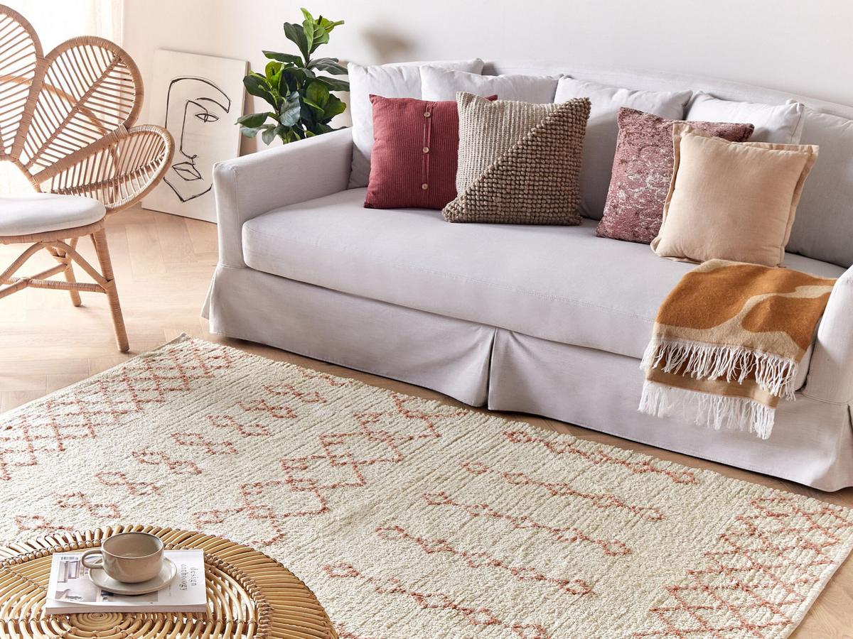 KURZFLOR-TEPPICH Buxar 230/160 cm - Beige, Textil (160/230cm) - Beliani