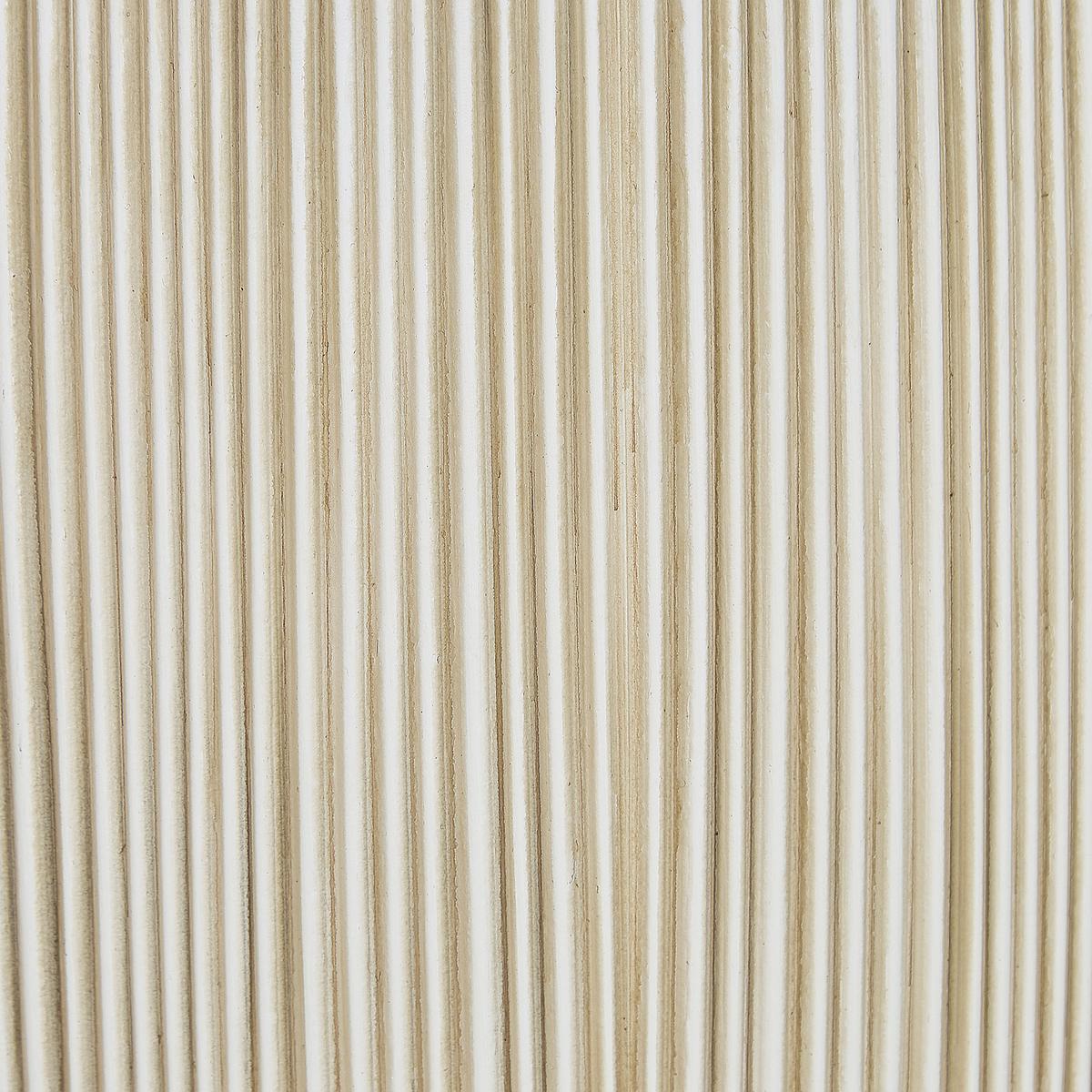BLUMENTOPF beige/weiß rund 31/31/33 cm Chios - Beige/Weiß, Naturmaterialien (33cm) - Beliani