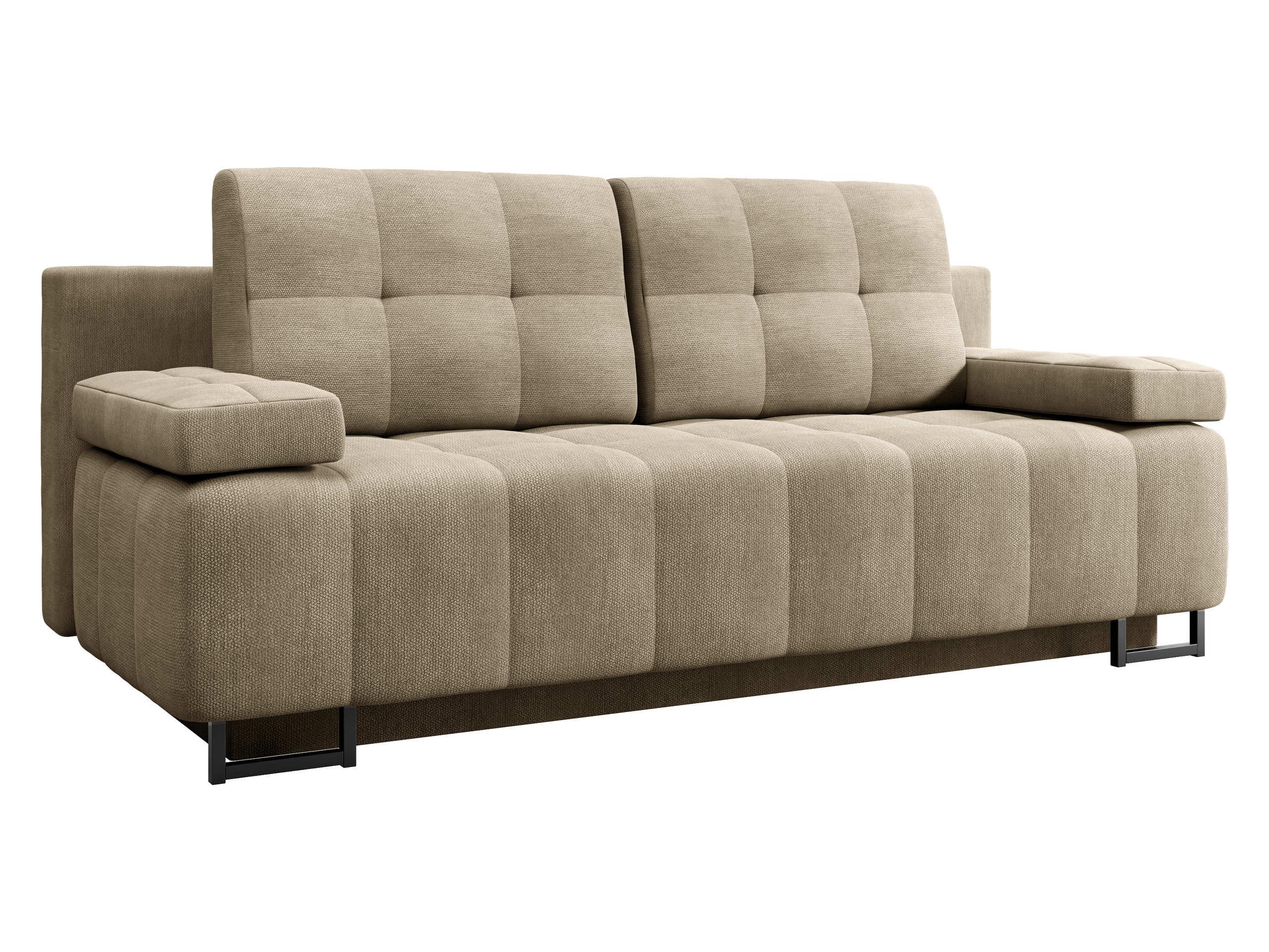 SCHLAFSOFA Morena D - Beige/Schwarz, Holz/Textil (200/90/90cm) - MIRJAN24