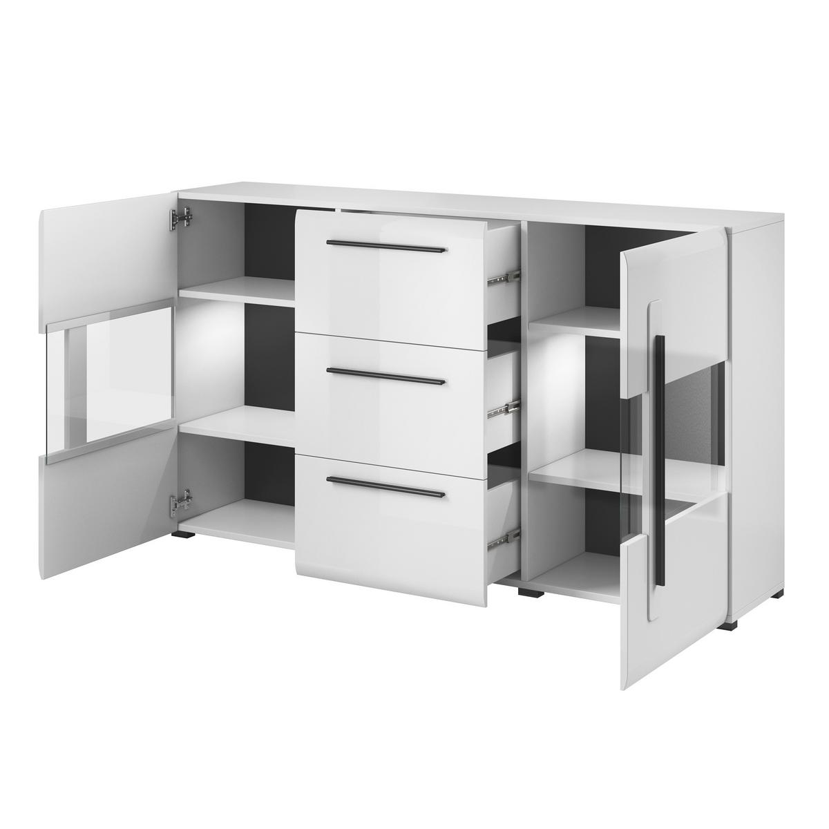SIDEBOARD TULLIA 180/103/39 cm mit 3 Schubladen und 2 Türen Eichefarben - Eichefarben, Holzwerkstoff (180/103/39cm) - MASSENO