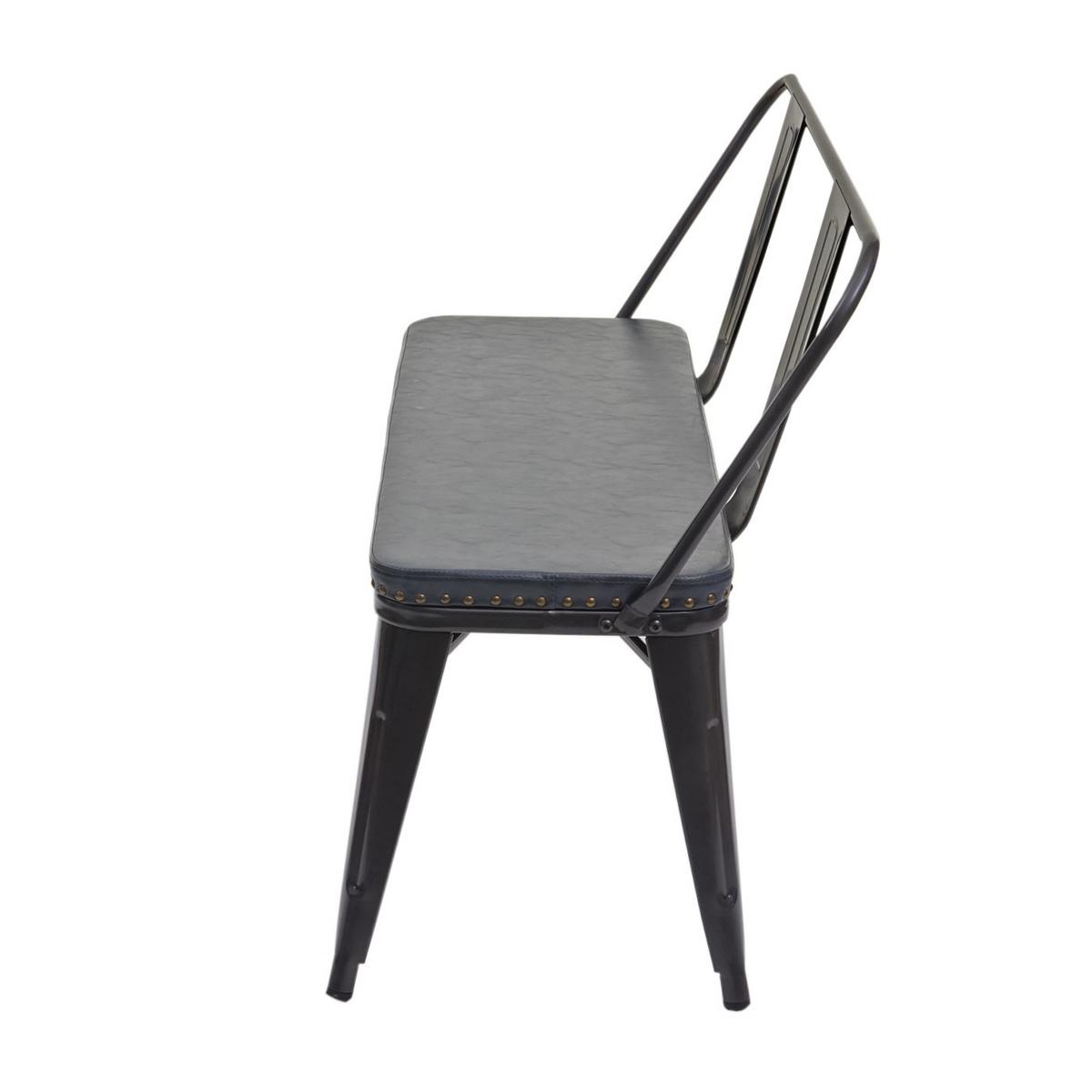 2ER-SITZBANK INDUSTRIEDESIGN Schwarz, Grau - Schwarz/Grau, Textil (114/82/50cm) - MCW