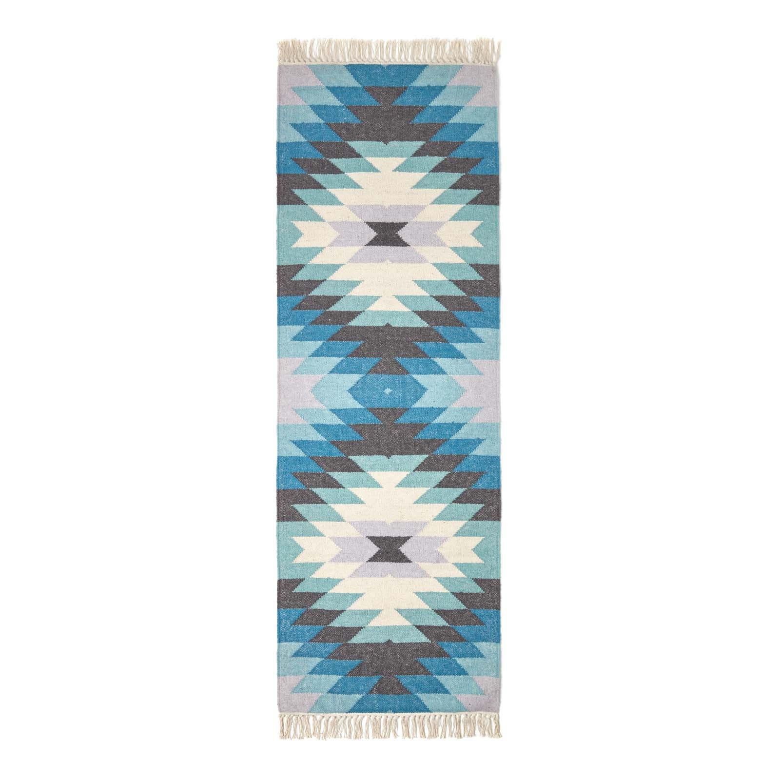 KELIM-TEPPICHLÄUFER Helsinki handgewebt 66/200 cm - Multicolor, Textil (66/200cm) - Homescapes
