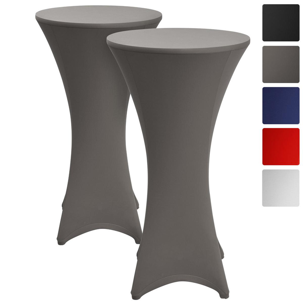 STEHTISCHHUSSE Stella Ø 70 cm Anthrazit (2tlg) - Anthrazit, Textil (70/120cm)