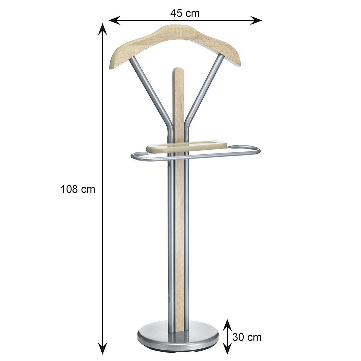 HERRENDIENER FABIO Sonoma Eiche - Sonoma Eiche, Metall (45/108/30cm) - IDIMEX