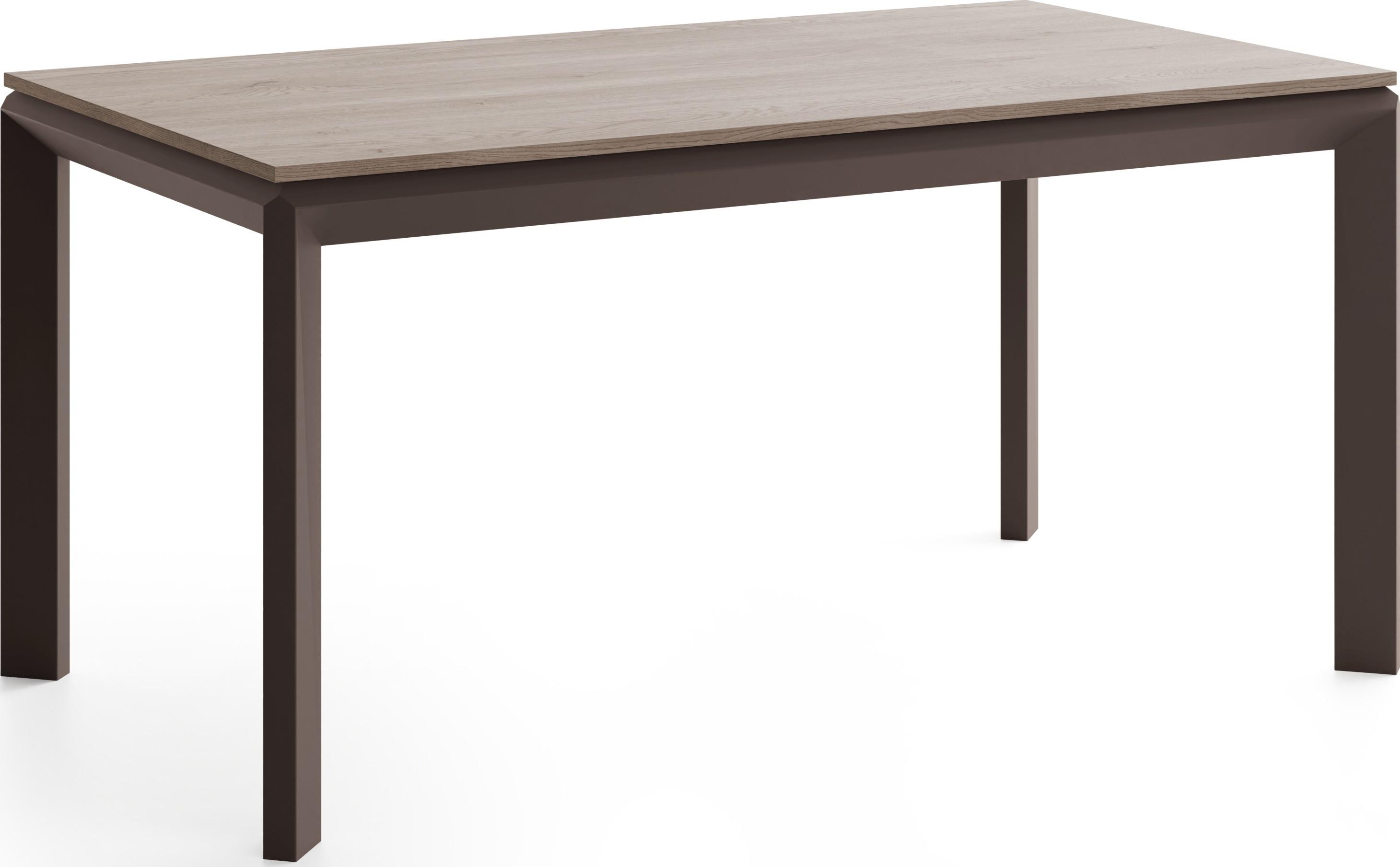 ESSTISCH Elan rechteckig ausziehbar verlängerbar mit Braunen Metallbeinen, Eiche Braun 160-250/90/76 cm - Eichefarben/Braun, Holzwerkstoff/Metall (90/250/76cm) - WFL GROUP