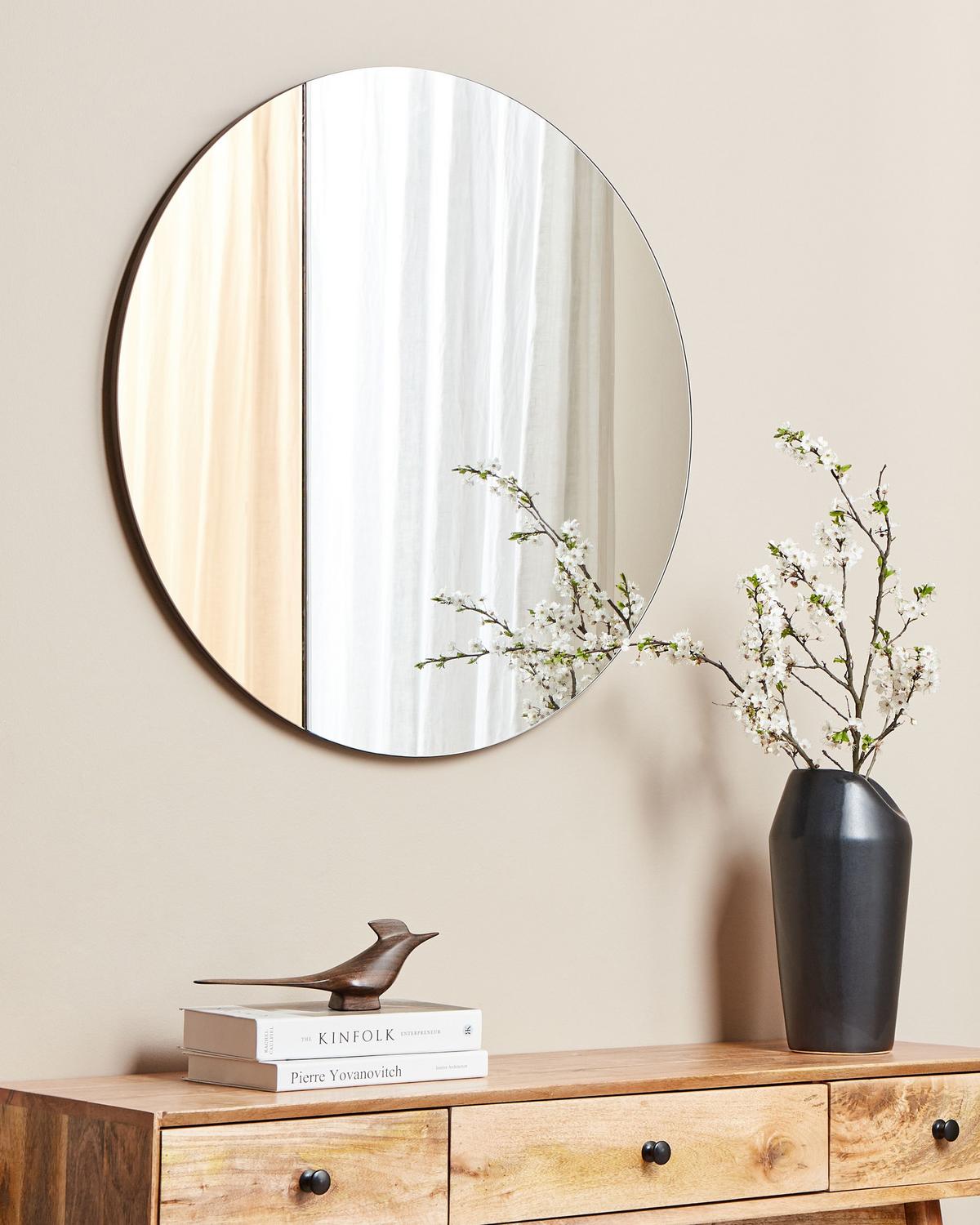 WANDSPIEGEL 80/80 cm Roségold Charron - Roségold, Glas (80/80/3cm) - Beliani