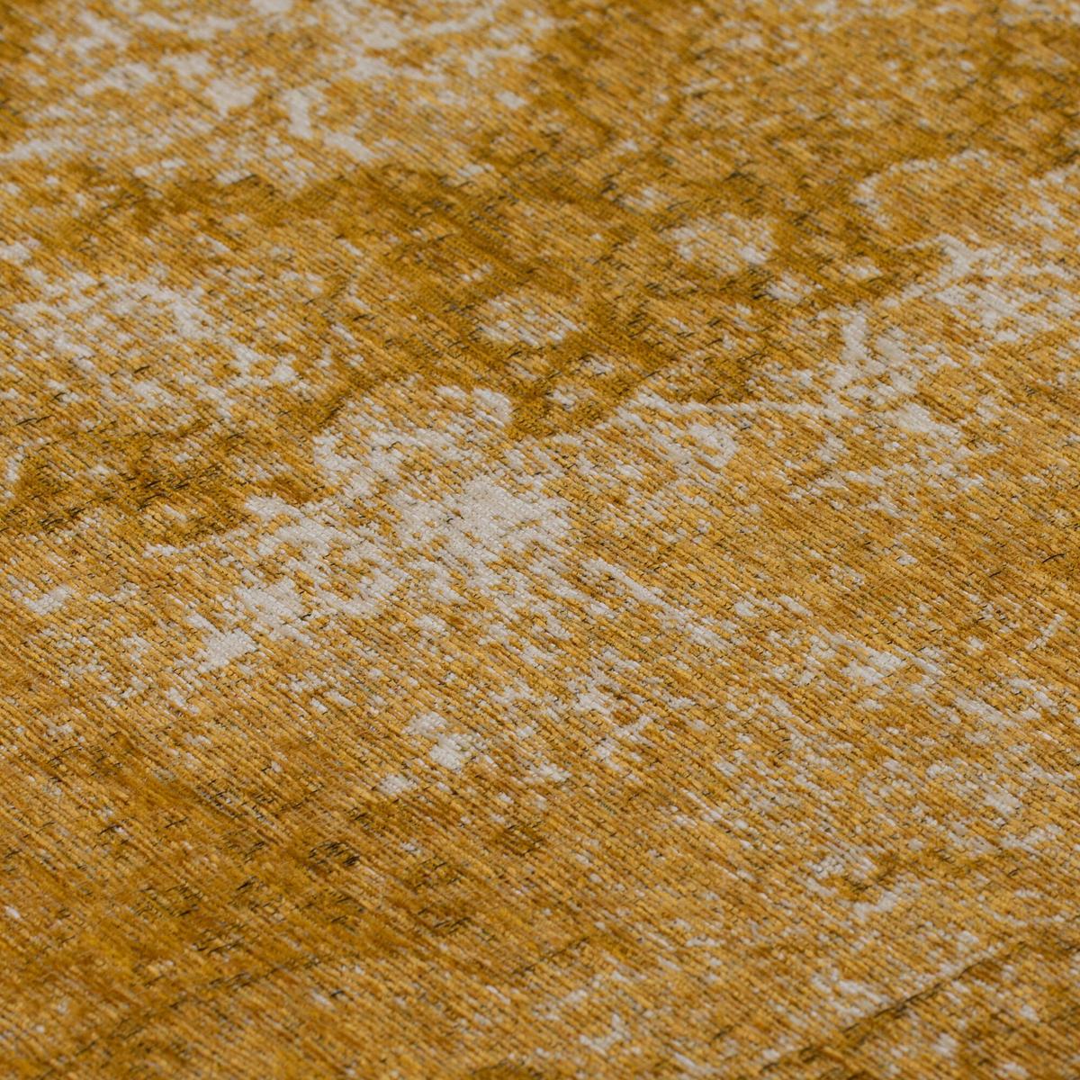 TEPPICH COQUET, im Vintage-Stil, Senfgelb, 120 x 170 cm - Gelb, Textil (170/120cm) - KADIMA DESIGN