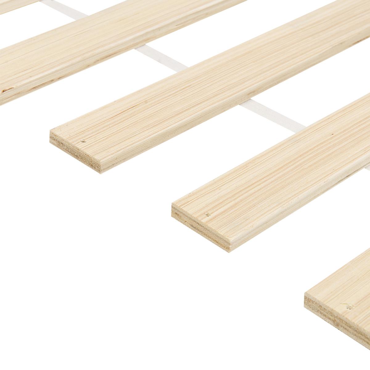 BETT mit Lattenrost 180x200 cm Heller Holzfarbton Olendon - Hellbraun, Holz (180/200cm) - Beliani