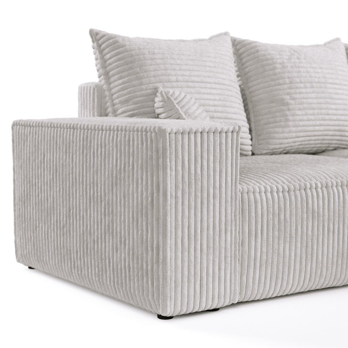 ECKSOFA SENSO mit Schlaffunktion Grau im Tilia Stoff - Schwarz/Grau, Holz/Holzwerkstoff (255/148cm) - AltaBeds