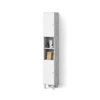 BADSCHRANK Fucino Beton 30 x 190 cm - Grau, Holzwerkstoff (30/190/30cm) - Livinity®