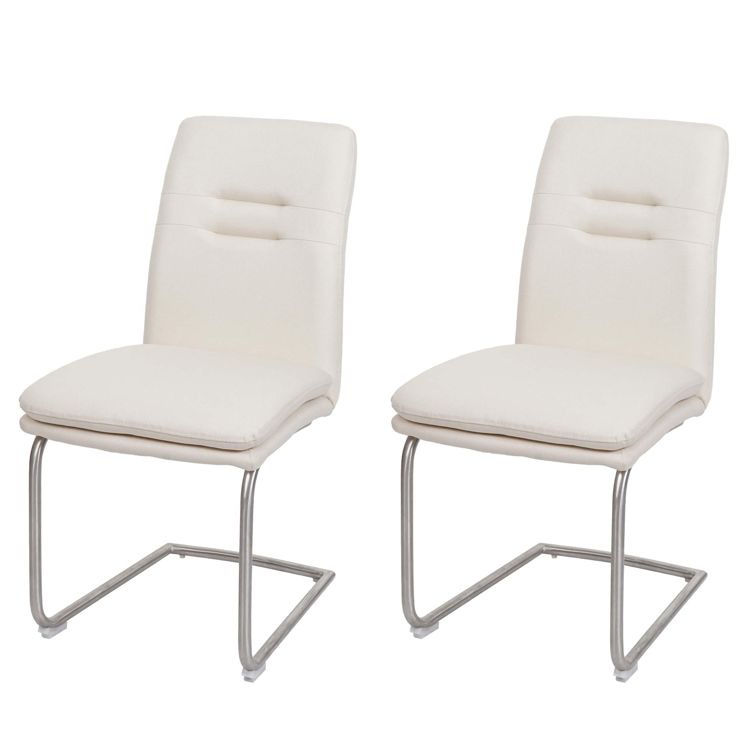ESSZIMMERSTUHL Cremeweiß 2er-Set - Beige/Weiß, Textil (47/92/57cm) - MCW