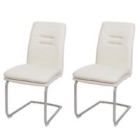 ESSZIMMERSTUHL Cremeweiß 2er-Set - Beige/Weiß, Textil (47/92/57cm) - MCW