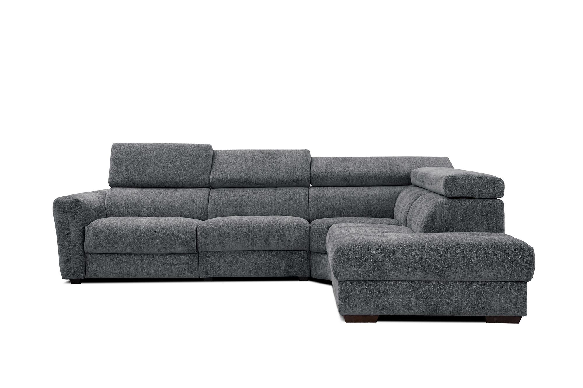 ECKSOFA CALVERA 5-Sitzer mit 1 Relaxfunktion, graphitfarben - Graphitfarben, Holzwerkstoff/Textil (297/239cm) - Wozimo