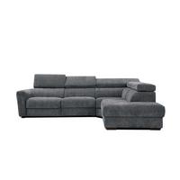 ECKSOFA CALVERA 5-Sitzer mit 1 Relaxfunktion, graphitfarben - Graphitfarben, Holzwerkstoff/Textil (297/239cm) - Wozimo