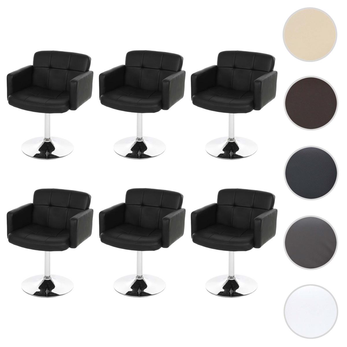 ESSZIMMERSTUHL Schwarz 6er-Set - Schwarz, Textil (60/80/55cm) - MCW