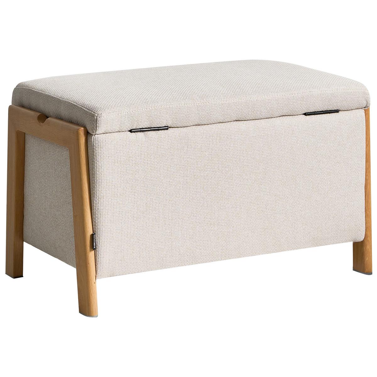 SITZBANK Beige Edland - Beige/Braun, Textil (75/44/43cm) - Beliani