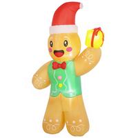 AUFBLASBARE Weihnachtsdekoration Polyester Hellbraun - Hellbraun, Textil (60/250/135cm) - Outsunny