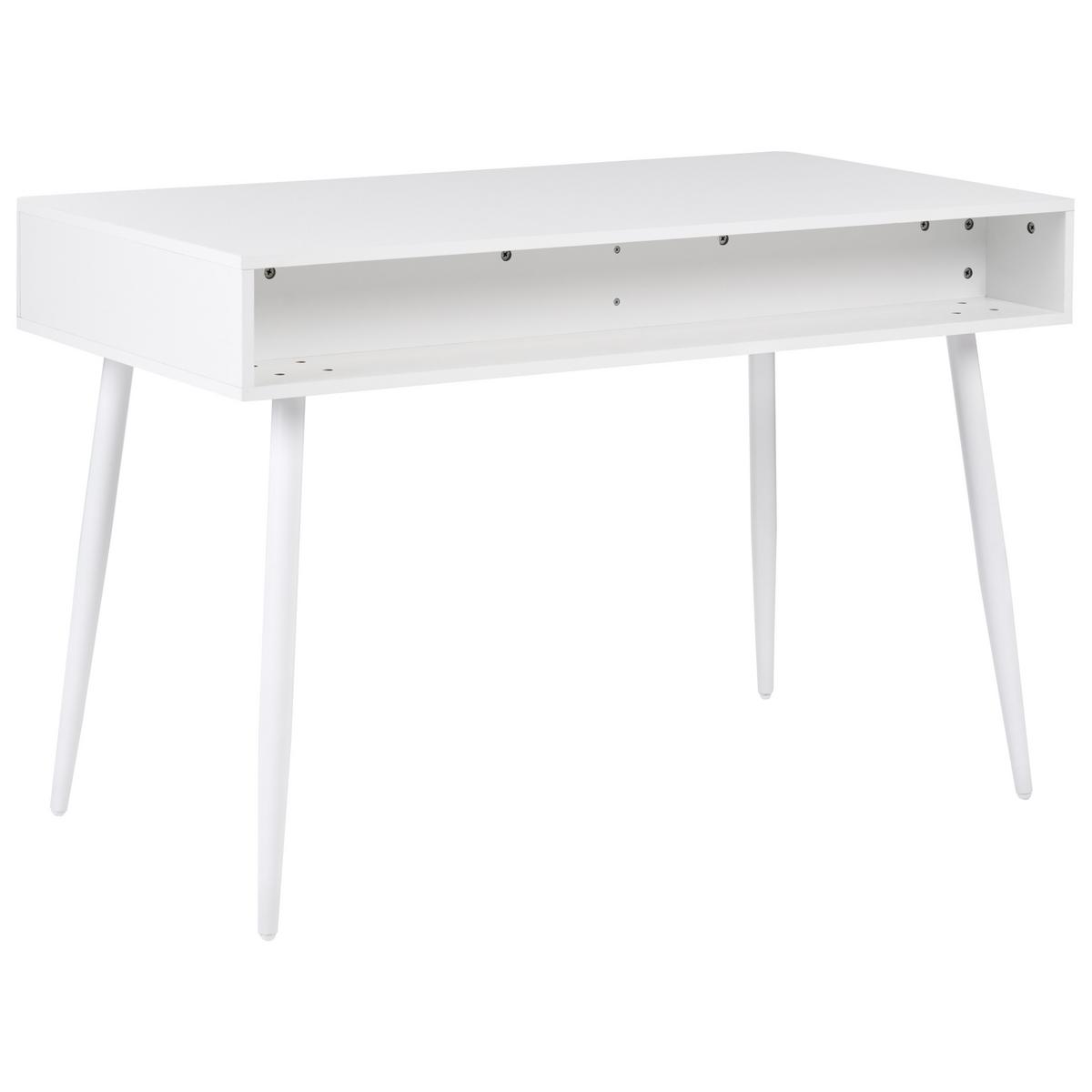 SCHREIBTISCH Weiß 120/60 cm Eslane - Weiß, Holzwerkstoff (60/120/78cm) - Beliani