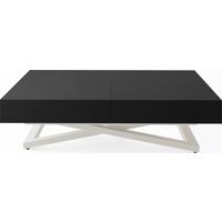 COUCHTISCH Cavetta U höhenverstellbar ausziehbar, Schwarz 120-200/80/27-76 cm - Kaschmir/Beige, Holzwerkstoff/Metall (80/200/76cm) - WFL GROUP