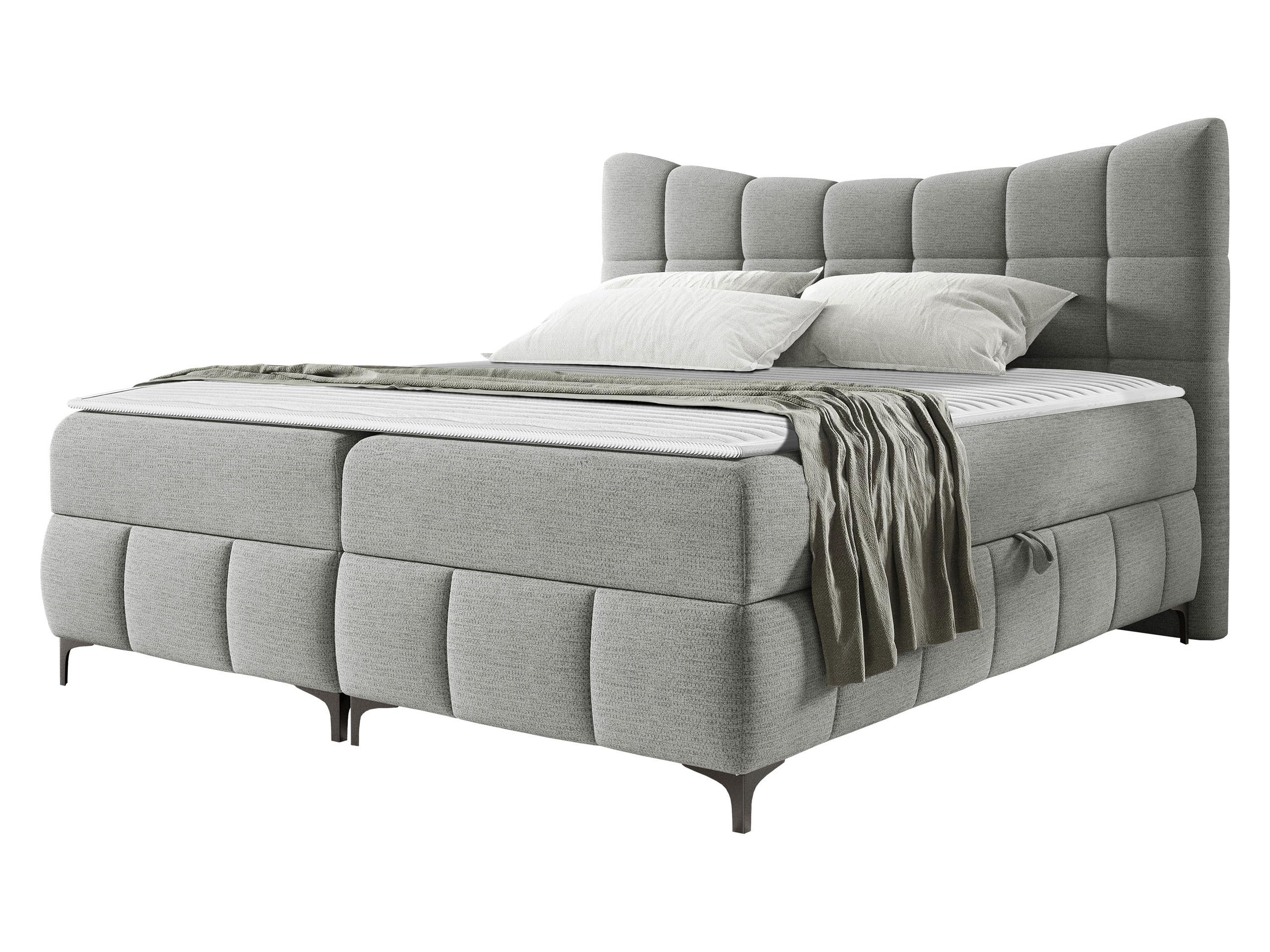 BOXBETT Nova - H3 - Schwarz/Grau, Holz/Textil (180/200cm) - MIRJAN24