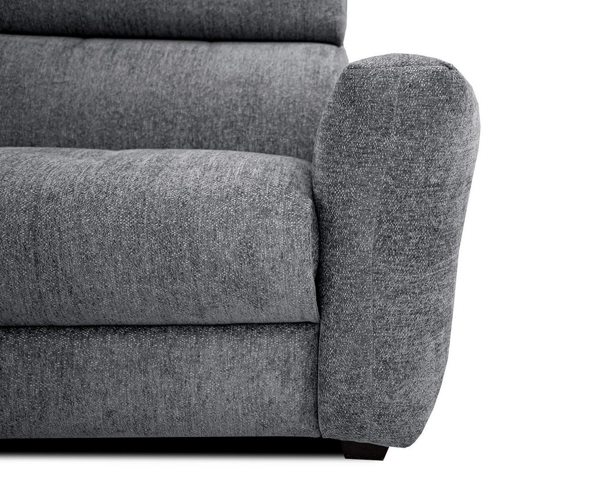 SOFA CALVERA 3-Sitzer mit 1 Relaxfunktion, grau - Grau, Holzwerkstoff/Textil (204/79/106cm) - Wozimo