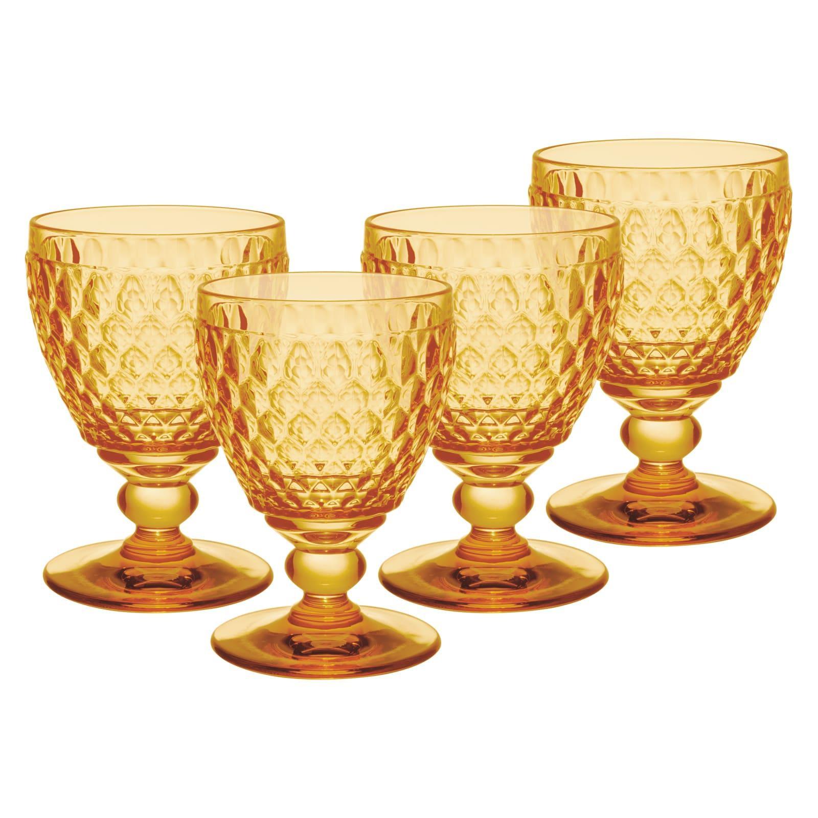 WEISSWEINGLÄSER Boston Coloured Saffron 230 ml 4er Set - Gelb, Glas (0.23L) - Villeroy & Boch