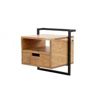 NACHTTISCH AIDY Holz Akazie - Zwetschgeholzfarben, Holz (44/45/35cm) - KAWOLA