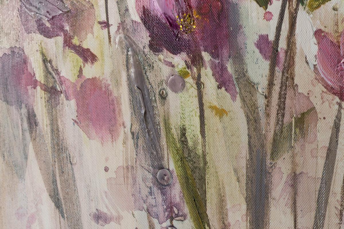 ACRYLBILD HANDGEMALT 120/60 cm - Pink, Holz/Textil (120/60cm) - KUNSTLOFT