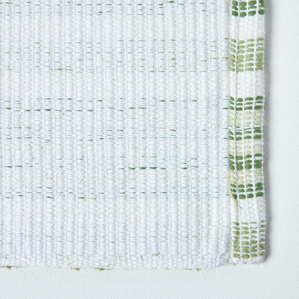 BADEMATTE 40/60 cm gestreift, Baumwolle - Grün, Textil (40/60cm) - Homescapes