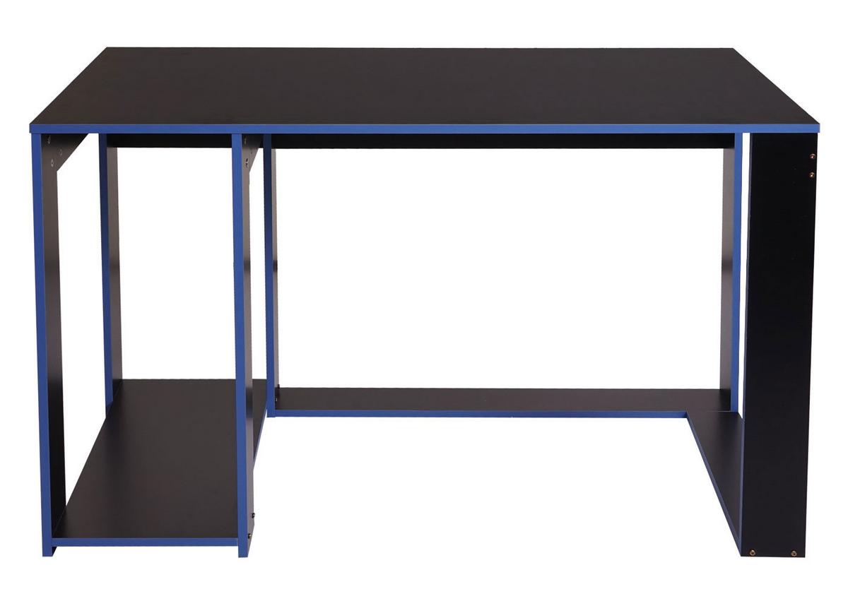 SCHREIBTISCH rechteck Schwarz, Blau - Blau/Schwarz, Holzwerkstoff (60/120/76cm) - MCW