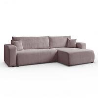 ECKSOFA Gepolstertes PRESTIGE XL mit Schlaffunktion und Bettkasten, Poso 27 - Rosa, Textil (277/143cm) - Lookway