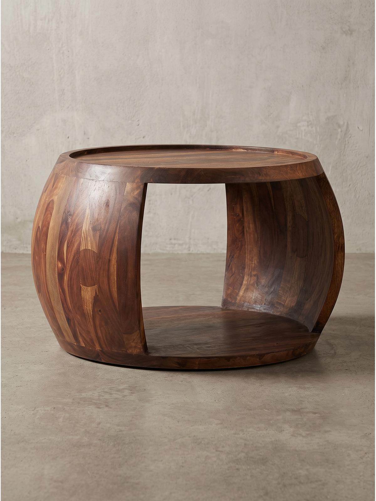 COUCHTISCH ANTEQUERA, Dunkles Massivholz, 60 x 50 x 40 cm - Dunkelbraun/Braun, Holz (50/60/40cm) - KADIMA DESIGN