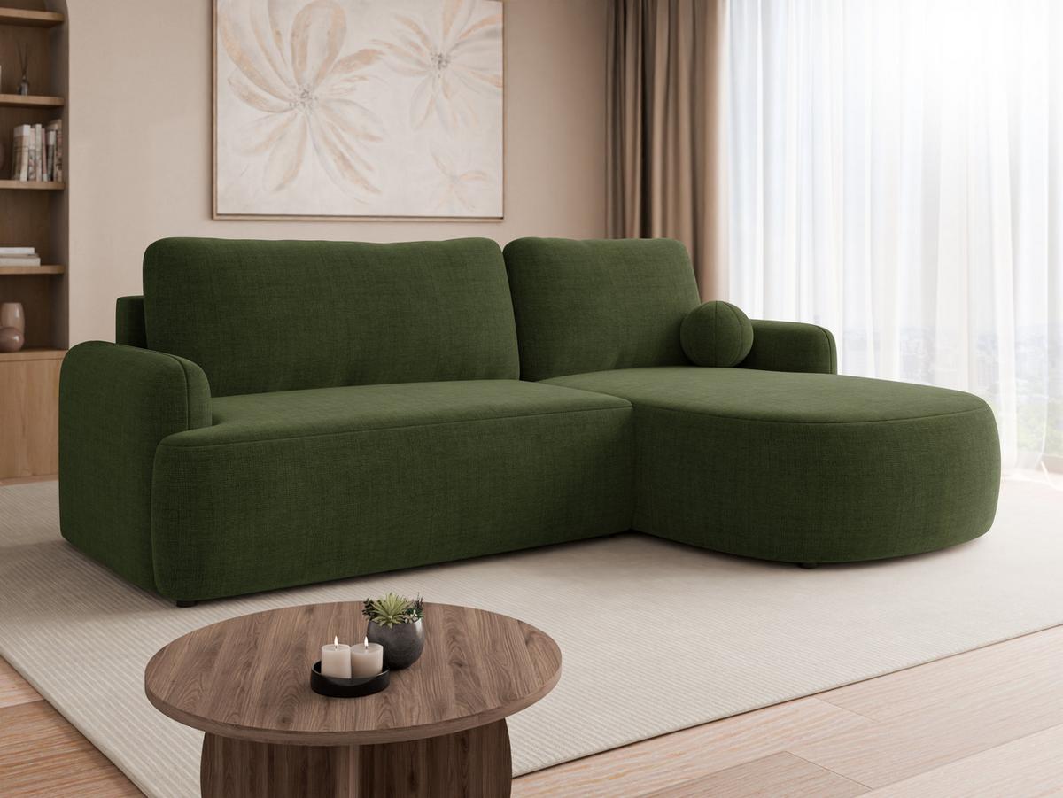 ECKSOFA Loridu Premium, Seite: Rechts - Schwarz/Grün, Holz/Kunststoff (174/250cm) - MIRJAN24