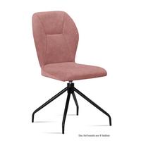 ESSZIMMERSTUHL drehbar (8er-Set) Dorene 51x92x60 Schwarz/Rosewood - Dunkelrosa/Schwarz, Kunststoff (60/92/51cm) - 58aufmkessel