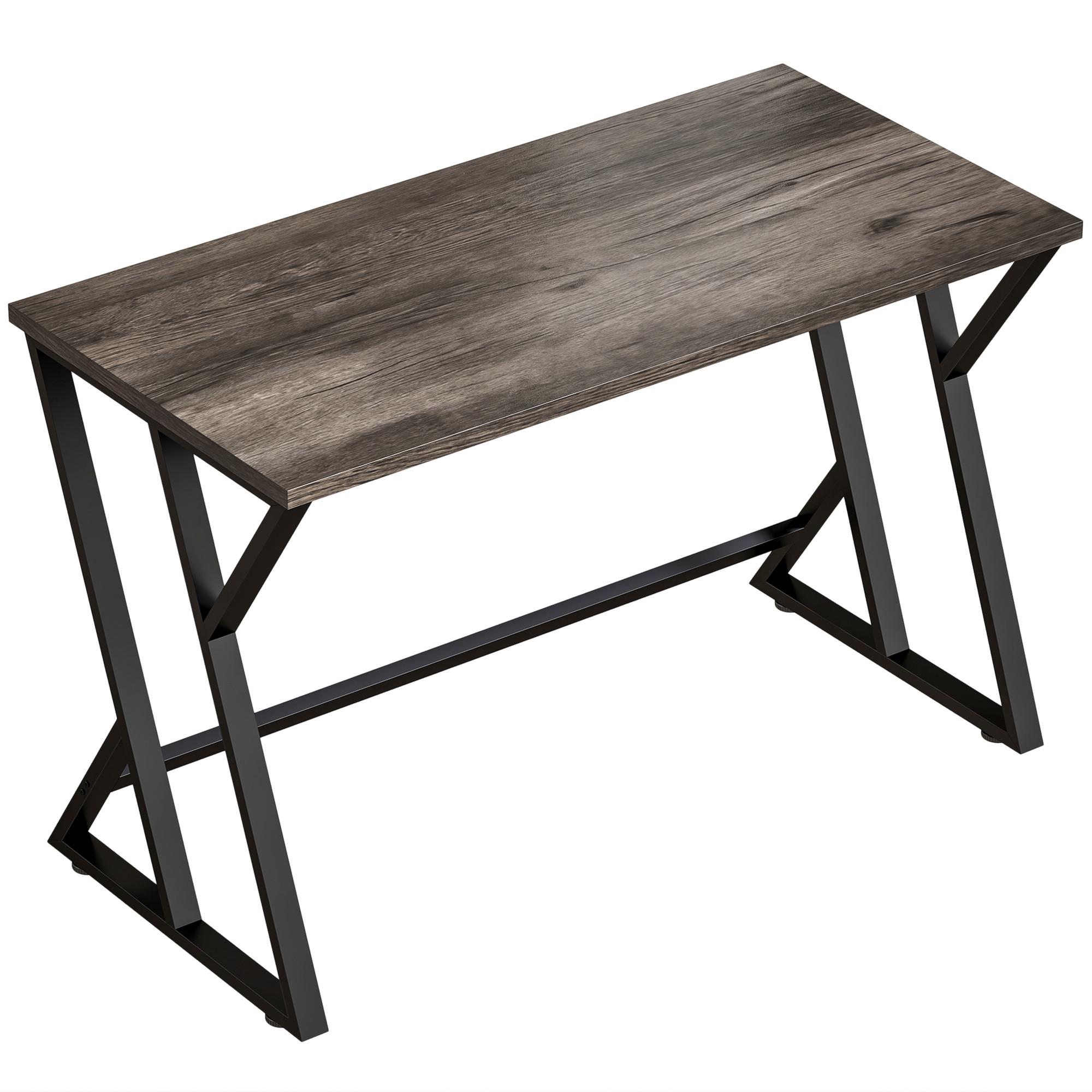 COMPUTERTISCH Spanplatte Metall Grau - Schwarz/Grau, Holzwerkstoff/Metall (120/60/76.5cm) - HOMCOM