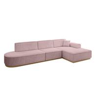 ECKSOFA Ottomane Rechts IREA-L2-v2 - 327x165x80 cm Rosa - Rosa, Holzwerkstoff/Textil (327/165cm) - ALTDECOR