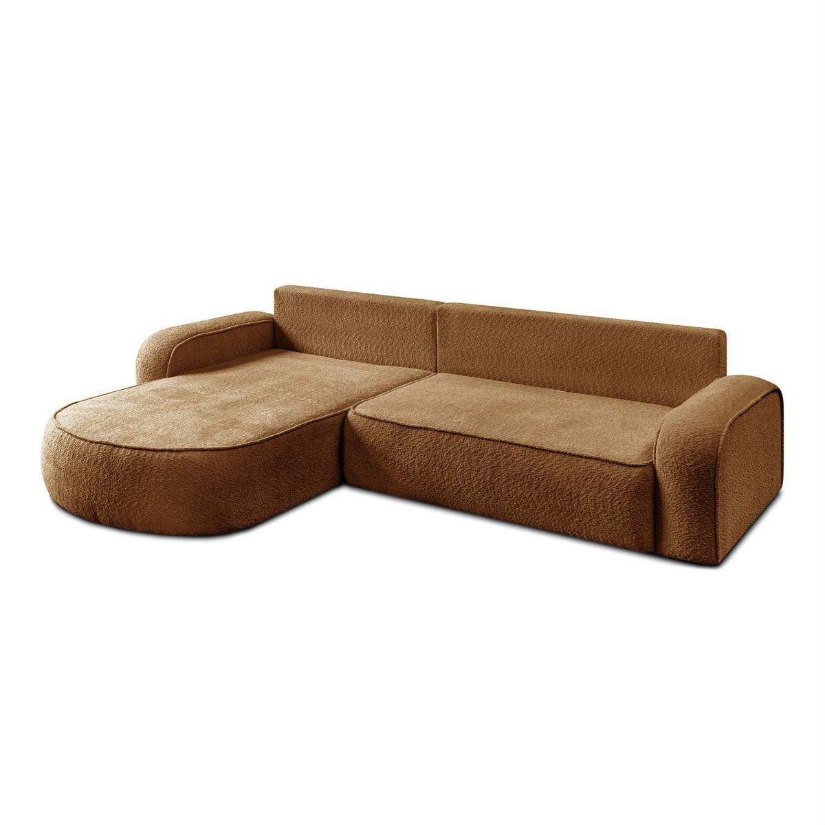 ECKCOUCH VENUS II mit Bettkasten, Coral 35 - Cognac, Textil (275/178cm) - Lookway
