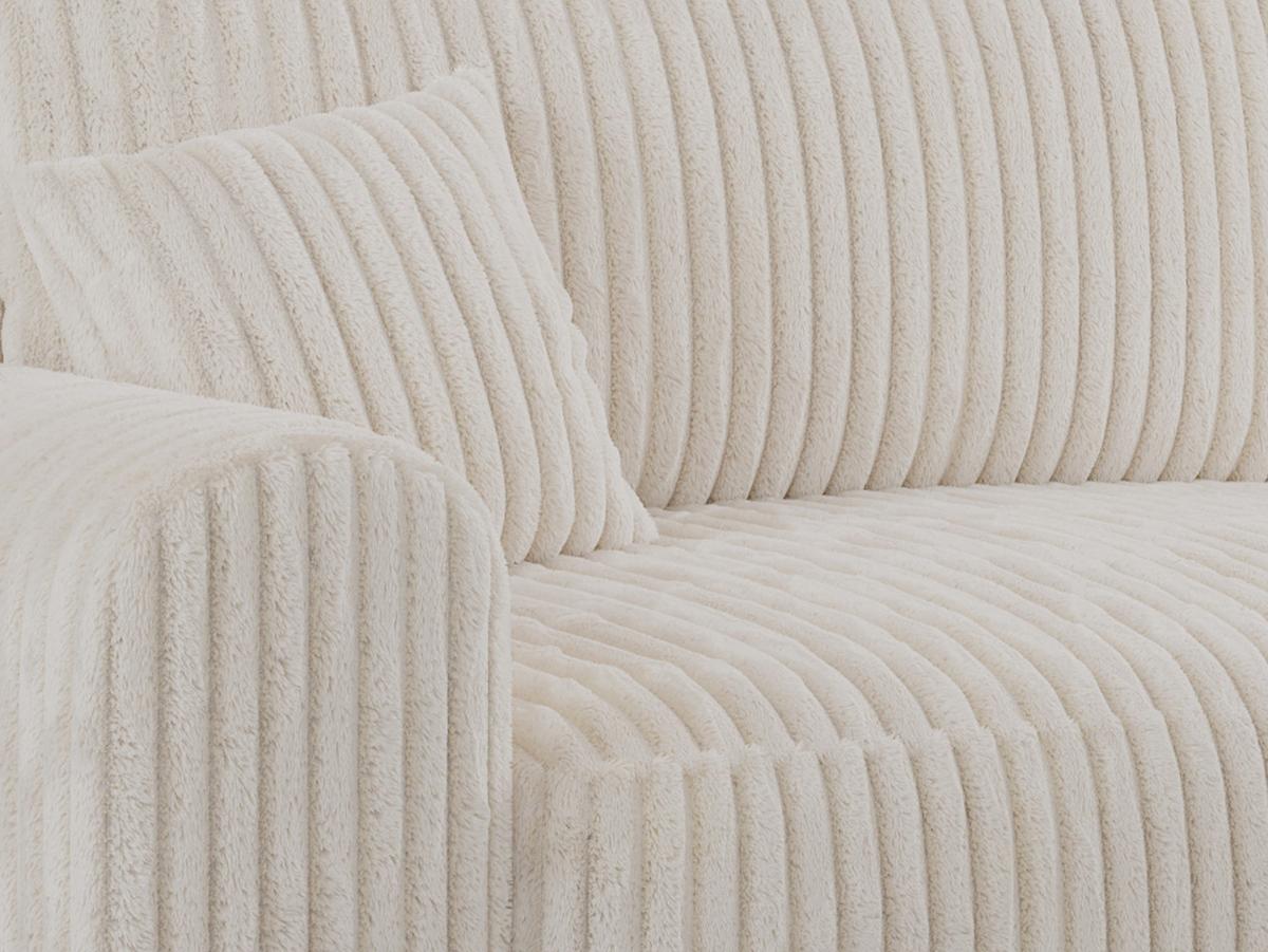 ECKSOFA NELSON Beige Cord - Beige/Schwarz, Kunststoff/Textil (274/152cm) - MKS
