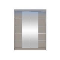 SCHWEBETÜRENSCHRANK Camino V mit RGB LED Beleuchtung - Kaschmir/Silberfarben, Holzwerkstoff/Metall (150/200/58cm) - MIRJAN24