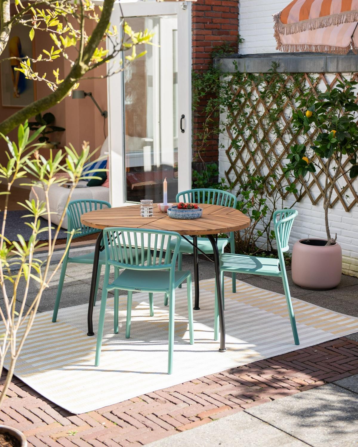 GARTENSTÜHLE 4er-Set Kunststoff grün Gela - Grün, Kunststoff (45/78/50cm) - Beliani