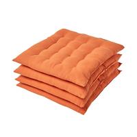 STUHLKISSEN 4er-Set terracotta 40/40/6,5 cm - Terracotta, Textil (40/40/6.5cm) - Homescapes