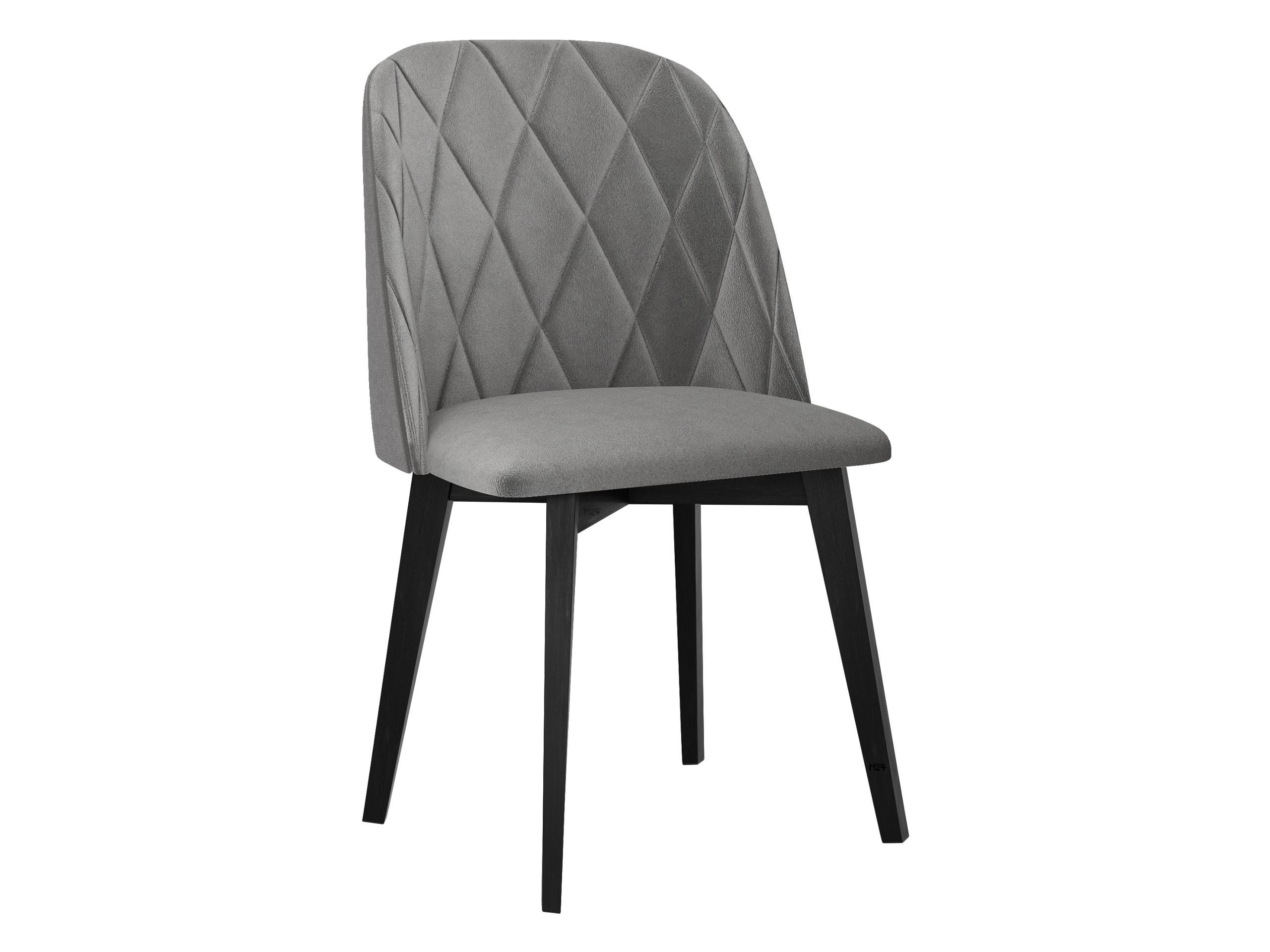 ESSZIMMERSTUHL Monti III Pik Raute - Hellgrau/Schwarz, Holz/Textil (48/83/55cm) - MIRJAN24