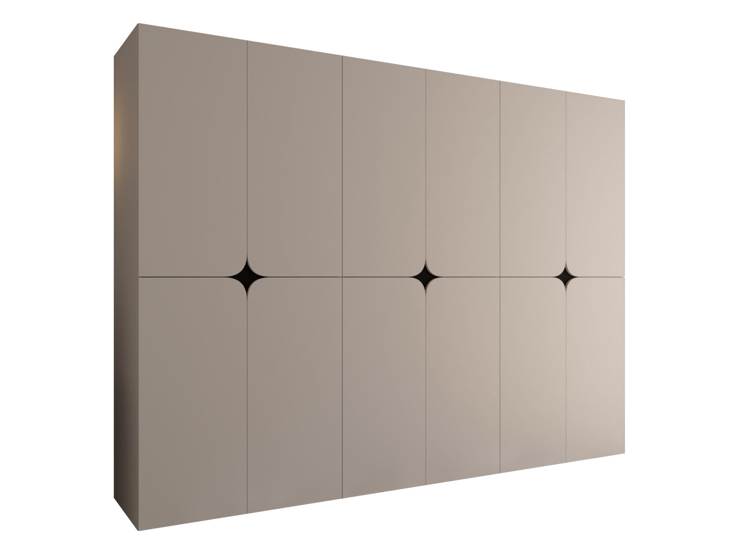 DREHTÜRENSCHRANK Espresso 270 cm - Kaschmir/Schwarz, Holzwerkstoff/Kunststoff (270/203/50cm) - MIRJAN24