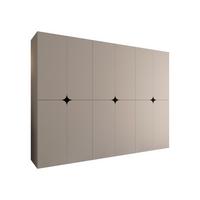 DREHTÜRENSCHRANK Espresso 270 cm - Kaschmir/Schwarz, Holzwerkstoff/Kunststoff (270/203/50cm) - MIRJAN24