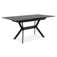 ESSTISCH Stein grau dunkel, Küchentisch ausziehbar 160 - 200 x 90 cm - Dunkelgrau/Schwarz, Holzwerkstoff/Metall (160/90/76cm) - Furn.Design